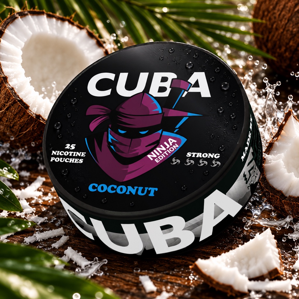 Cuba Ninja Coconut nicotine pouches snus