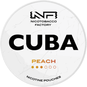 Cuba White Peach nicotine pouches snus