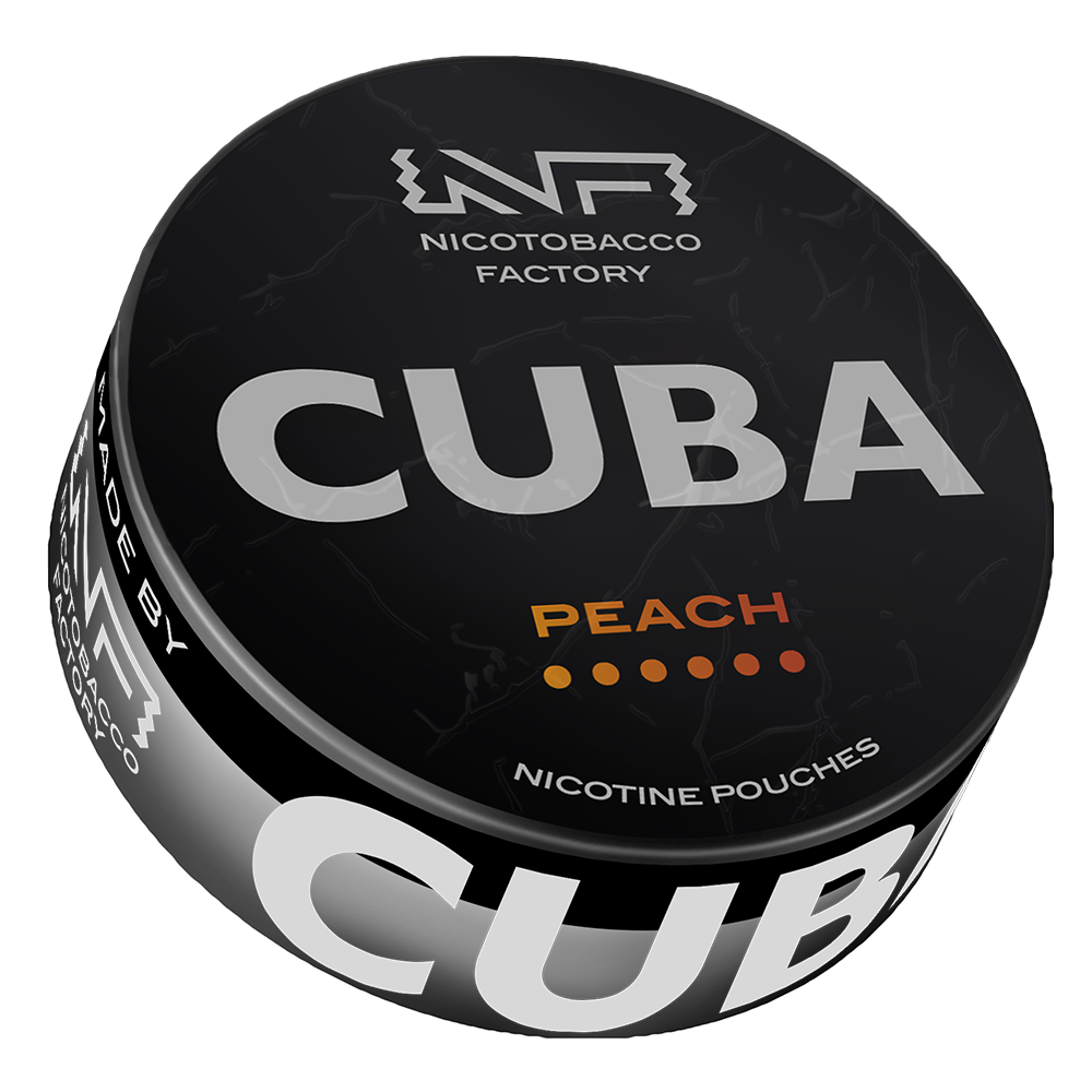 Cuba Black Peach nicotine pouches snus