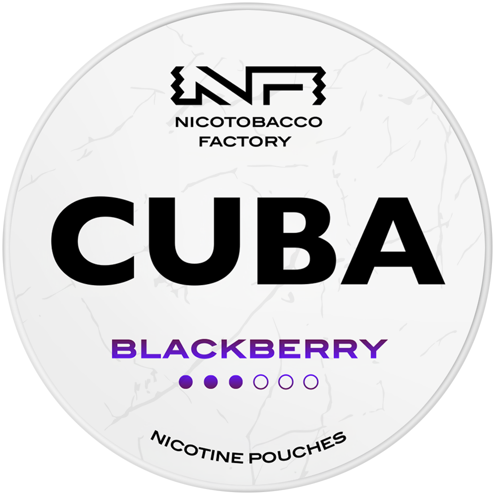 Cuba White Blackberry nicotine pouches snus
