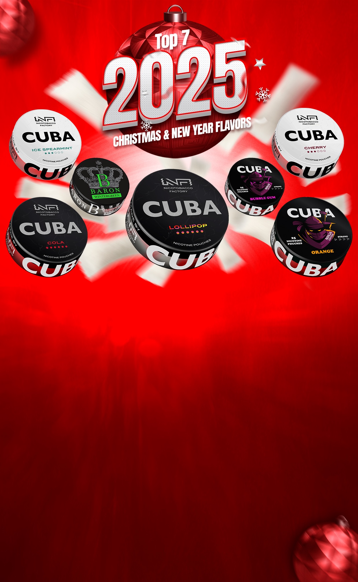 Top 7 Christmas & New Year Nicotine Pouch Flavors from Nicotobacco