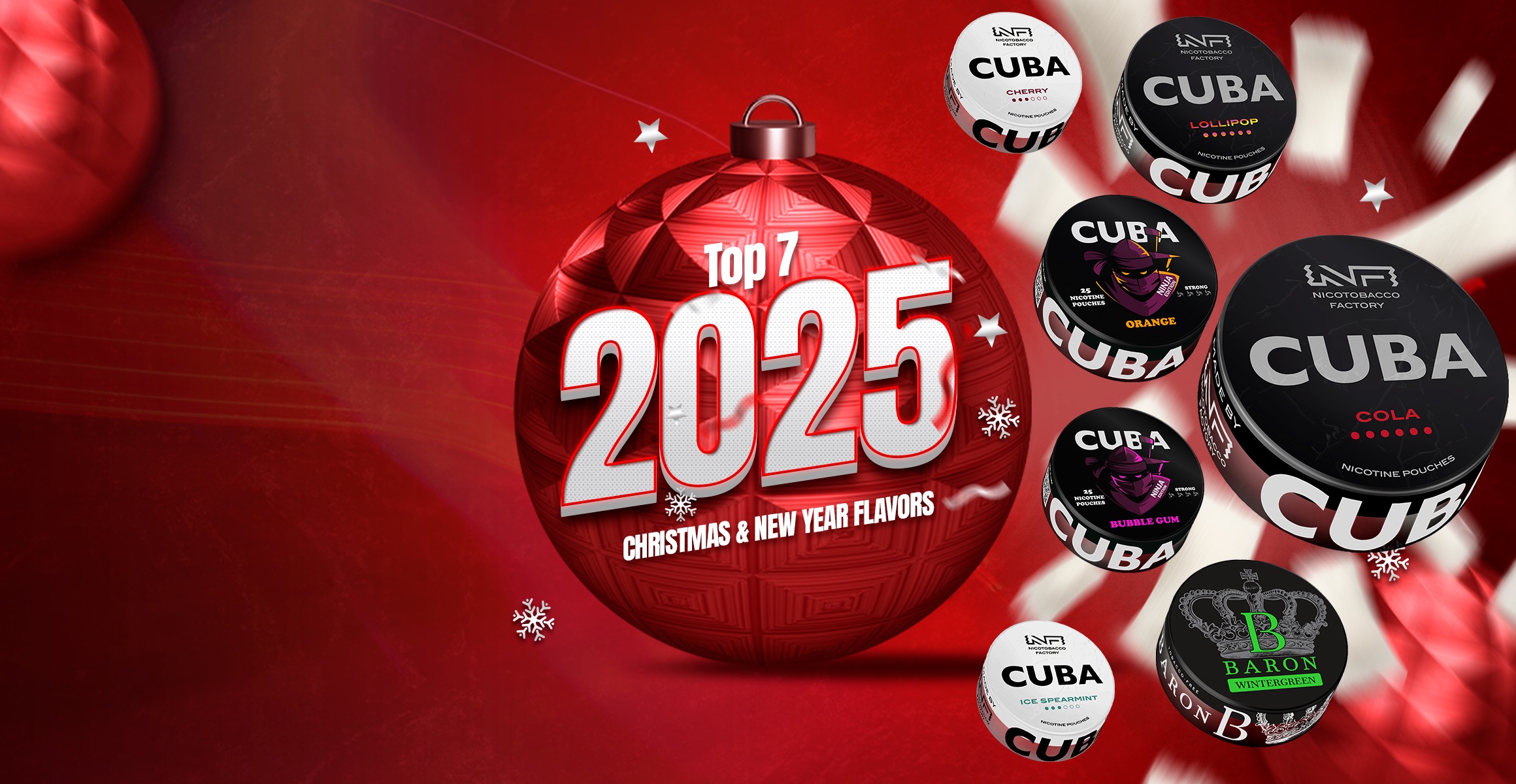 Top 7 Christmas & New Year Nicotine Pouch Flavors from Nicotobacco