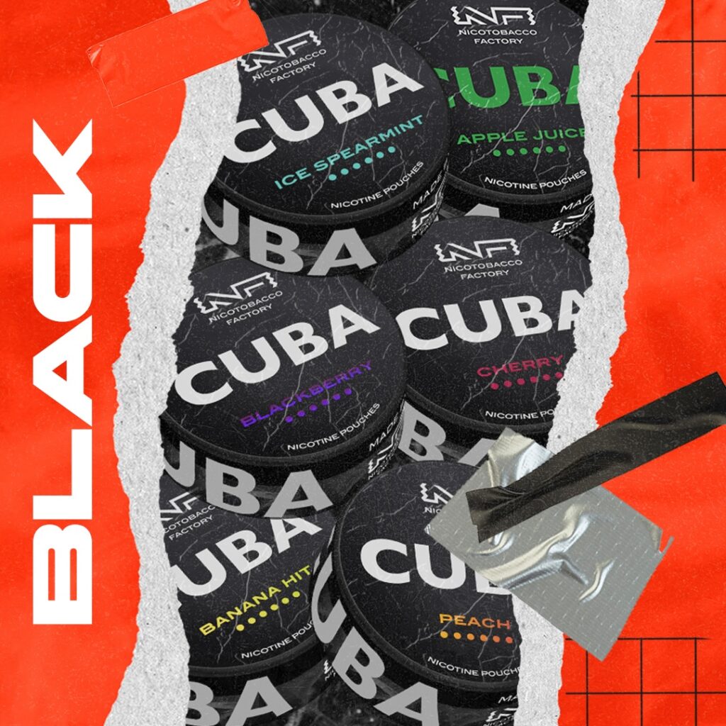 CUBA Black line nicotine pouches & snus