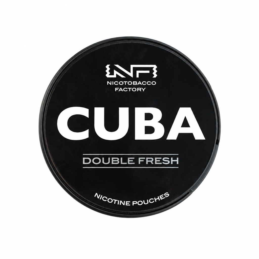 cuba black double fresh megacan nicotine pouches snus